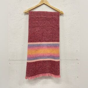 Vintage Handwoven Cottage Crafts Tweeds & Yarn 100% Wool Blanket, 52.5”X31”